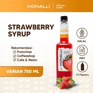 Monalli Syrup - 750 mL Strawberry Syrup
