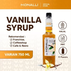 Monalli Syrup - 750 mL Vanilla Syrup