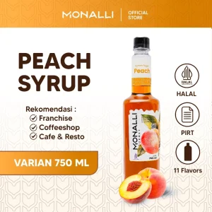Monalli Syrup - 750 mL Peach Syrup